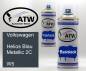 Preview: Volkswagen, Helios Blau Metallic 2C, W5: 400ml Sprühdose + 400ml Klarlack - Set, von ATW Autoteile West.